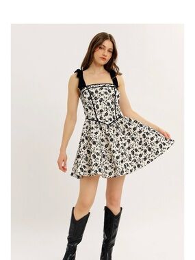 Floral Corset Mini Dress - 584